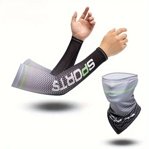 Manicotti Refrigeranti e Maschera Viso Unisex per Sport all'Aperto, Eco-Friendly, Protezione UV, Traspiranti, Asciugatura Rapida, per Ciclismo Estivo - Product Image 1