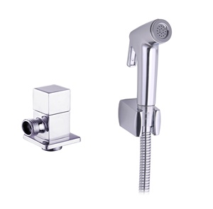 South America Style Bathroom Fittings Toilet Brass Angle Valve With Handheld Shower Spray