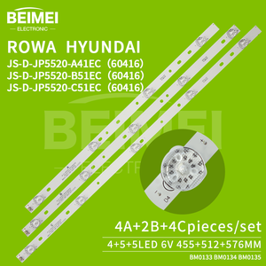 Tira de luces LED para TV <span class=keywords><strong>AKAI</strong></span> de 55 ", LED tira de luz, para TV <span class=keywords><strong>AKAI</strong></span> de 55" AKTV551 4A + 2B + 4Cpieces/set, 1 unidad, 1 unidad - Product Image 2