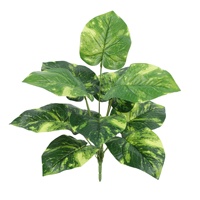 Plante artificielle à douze têtes, feuille de Monstera, pour décoration murale, photographie et maison, en plastique PU