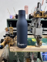 Bouteille d'eau en acier inoxydable à double paroi de 550 ml, anti-fuite, avec couvercle à paille de qualité alimentaire, pour un style de vie actif et les sports