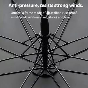 Luxury Straight Big <b>Large</b> Sport Custom logo Printing UV Golf <b>Umbrella</b> with Silver Handle - Product Image 3