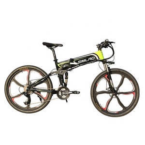 Vélo électrique Smlro S11 48v 350W Moteur 10Ah <span class=keywords><strong>VTT</strong></span> 26 pouces Pneu gras 21 vitesses Vélo pliable de ville Ebike - Product Image 4