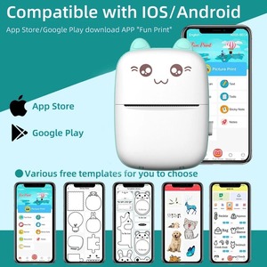 Mini Impresora Portátil, Impresora de Etiquetas sin Tinta, Mini Impresora Térmica Inalámbrica Bluetooth, Impresora de Fotos y Notas, Regalos para Niñas y Niños - Product Image 5