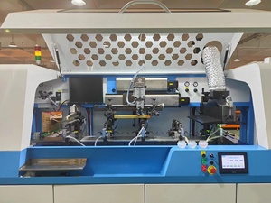 LC 브랜드 완전 자동 멀티 컬러 CNC 유리병 플라스틱 튜브 항아리 스크린 인쇄 기계 병 PLC 구성 요소 - Product Image 2