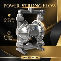 Pompe à double diaphragme auto-amorçante à haute pression, à commande pneumatique, en acier inoxydable et en fer, avec débit élevé pour l'industrie alimentaire