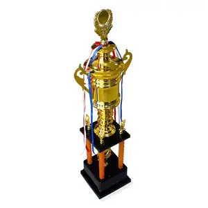 Factory Custom Big Trophy 4 Foot Base Croc Charms Accessories Golden Trophy Award