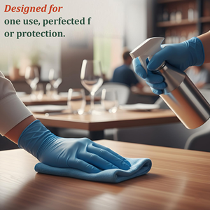 Examination Powder Free Nitrile <b>Gloves</b> Guantes Nitrilo 100pcs Nitrile Disposable Work <b>Gloves</b> Price Blue Nitrile <b>Gloves</b> - Product Image 4