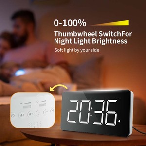 Đầy màu sắc ánh sáng ban đêm LED Kép Báo động Máy tính để bàn đồng hồ Đồng hồ cho nhà LED kỹ thuật số bảng đồng hồ báo thức - Product Image 6