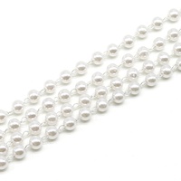 Chaîne de perles décoratives en plastique ABS avec pompon, idéale pour la fabrication artisanale de colliers et chapelets - Fournisseur d'usine en gros S314