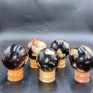 Esfera Pulida de Ámbar Natural de Alta Calidad de la Provincia de Java Occidental, Sumatra, Cristal Curativo, Artículo Coleccionable - Product Image 6