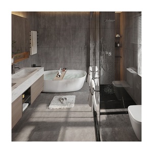 600x600 không trượt sứ xi măng mộc mạc Matt gốm nội thất phòng tắm tường và gạch lát sàn cho nhà vệ sinh - Product Image 2