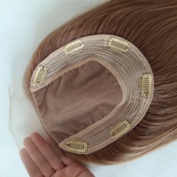 En stock, vente en gros : Topper capillaire invisible en cheveux humains européens 100% naturels, base en soie 8x8, 7x8, 6x7, 7x7, avec nœuds invisibles, pour femmes souffrant de perte de cheveux