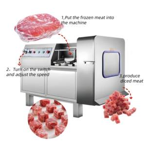 800 kg/h coupe-viande boeuf Dicer <span class=keywords><strong>Machine</strong></span> porc congelé viande dés <span class=keywords><strong>Machine</strong></span> <span class=keywords><strong>jambon</strong></span> fromage coupe chèvre viande Cube découpeuse - Product Image 2