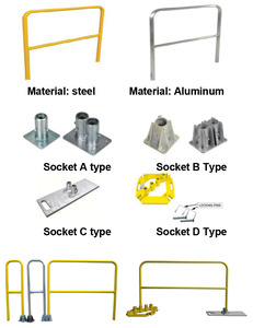 Barrière de sécurité en acier, système de fixation bidirectionnel/monodirectionnel, garde-corps portable, protection contre les chutes, barrières de sécurité pour piétons - Product Image 6