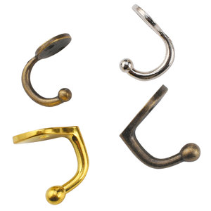 Ganchos de pared individuales de hierro fundido en bronce antiguo, plata y oro para colgar abrigos y gorras detrás de puertas o en paredes. - Product Image 5