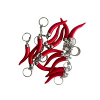 Porte-clés Corne Italienne, Breloque Corne Rouge Italienne, Porte-clés Piment, Souvenir pour Accessoires de Rétroviseur de Voiture