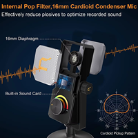 Microphone de studio professionnel COMICA STA-U1 RGB, microphone à condensateur cardioïde USB, microphone de jeu pour ordinateur portable