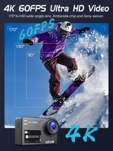 Für SJCAM <span class=keywords><strong>SJ8</strong></span> <span class=keywords><strong>Pro</strong></span> 4K 60FPS Wasserdichte Action-Kamera Anti-Shake Multifunktion ale Outdoor-Sport kamera 5G WiFi Touchscreen MicroSD - Product Image 2