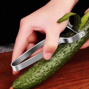 Éplucheur et trancheur de fruits manuel multifonctionnel en acier inoxydable écologique, outil de <span class=keywords><strong>cuisine</strong></span> durable pour légumes - Product Image 5