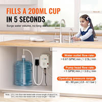 Distributeur d'eau à jet flottant à double entrée, pompe à eau, compatible avec le réfrigérateur, machine à glaçons, prise US pour le Canada et le Mexique