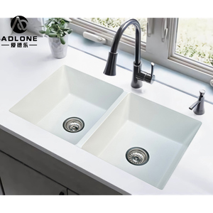 Gran oferta, fregadero de cocina de acero inoxidable 304 hecho a mano moderno, instalación debajo del montaje, lavabo profundo, cuenco doble con forma Rectangular - Product Image 6