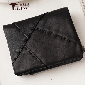 Tiding Genuine Leather Men's <b>Wallet</b> Multifunctional Business Casual Card <b>Holder</b> With Zipper Closure - Product Image 1