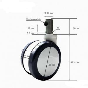 Medizinisches Schwenkbares PU-Lenkrolle 6 Zoll Doppelräder Zentralverriegelung für Krankenhausbetten Rollen - Product Image 4