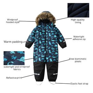 Mono para Bebé Resistente a la Intemperie - Overol con Capucha para Todo Clima con Forro Polar para Protección contra el Viento y la Nieve, Traje <span class=keywords><strong>de</strong></span> Esquí Infantil <span class=keywords><strong>de</strong></span> Invierno - Product Image 2