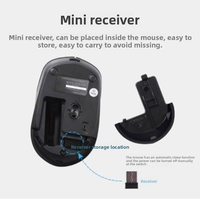 JEDEL WD156 Mouse Dual Mode Isi Ulang 2.4Ghz Bt Wireless Mouse Berkualitas Tinggi OEM USB Mouse untuk Laptop