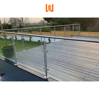 Main courante sans cadre en verre trempé en acier inoxydable pour balcon et escalier, clôture de sécurité