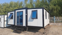 Maison conteneur mobile de luxe préfabriquée extensible de 40 pieds sur 20 pieds, villa préfabriquée à 4 chambres, maison portable avec salle de bain et toilettes