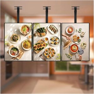 Boîte à lumière LED 3D ultra-mince à cadre encastré, panneau mural pour affichage de menus, idéal pour restaurants, cafés et commerces de boissons - Product Image 1