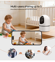 5 inç Akıllı Video Bebek Monitörü 1080P Full HD Pan Tilt Kamera Wi-Fi Uzaktan Kumandalı Tuya Uygulaması ile Görüntüleme Çift Yönlü Konuşma Gece Görüşü