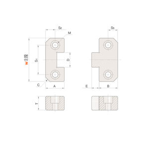 مكون القالب الدقة <span class=keywords><strong>Pl</strong></span> حافة دليل وظيفة مساعدة مربع دليل تثبيت كتلة قفل تحديد المواقع للقالب - Product Image 3