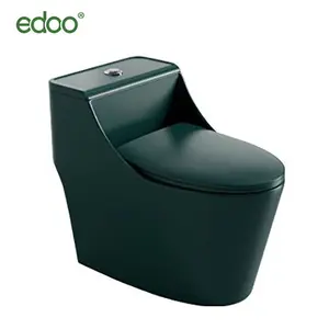 EDOO 핫 세일 고품질 욕실 위생 도자기 스트랩 사이포닉 플러시 원피스 화장실 색 화장실