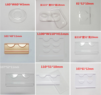 Plateaux à cils rectangulaires transparents personnalisés en PET Plateau d'insertion de cils en plastique blister transparent pour l'emballage