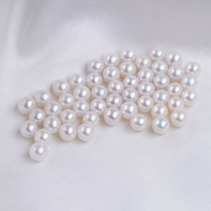 10 Uds 6-6,5mm 3A perlas de agua dulce redondas sueltas blancas naturales para la fabricación de joyas - Product Image 4