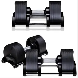 adjustable dumbbell set Fitness Equipment Lifting Weight Strength Training in Home Gym