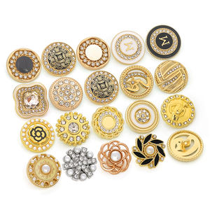 KUNSHUO <b>Button</b> Factory women ladies Clothes Clothing Gold Shank Metal Pearl Custom Coat <b>button</b> for ladies Clothes Clothing - Product Image 3
