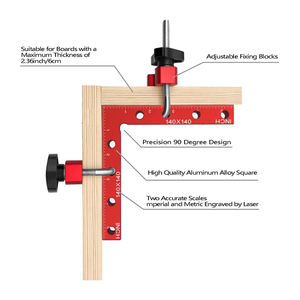 Pince d'établi réglable en aluminium Fixation rapide Angle droit Gabarits de menuiserie Coin 90 degrés Pince Woodpecker - Product Image 2