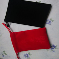 Sac en velours noir à cordon de serrage, petit format, avec logo personnalisé, pour emballage de bracelets, bagues, bijoux, pierres précieuses, colliers, montres