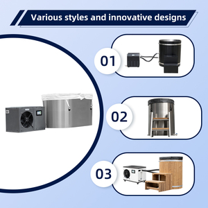 Baignoire à glace plongeante mobile en bois avec Wi-Fi Control Inox Ste Logo personnalisé Couleur Bain de glace portable Shiller 1 HP - Product Image 6