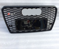 Modification de la calandre Audi A7 pour RS7, modèles 2012-2018, compatible OLIVER, matériau ABS, finition noir brillant, boulons inclus
