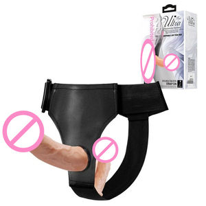 Solide dubbele kop gesimuleerde fallus waterdichte draagbare dildo slip voor vrouwen met realistisch aanvoelend gevoel en vibratie masturbatie apparaat - Product Image 2