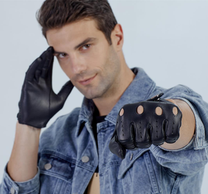 <span class=keywords><strong>Gants</strong></span> <span class=keywords><strong>de</strong></span> <span class=keywords><strong>conduite</strong></span> en <span class=keywords><strong>cuir</strong></span> <span class=keywords><strong>de</strong></span> chèvre pour hommes, mode, non doublés, noir et marron, écran tactile, pour la moto et la <span class=keywords><strong>conduite</strong></span> - Product Image 3