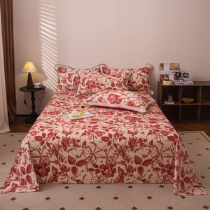 Parure <span class=keywords><strong>de</strong></span> draps Queen en coton et <span class=keywords><strong>lin</strong></span> mélangé, imprimée végétal, <span class=keywords><strong>de</strong></span> haute qualité, respirante, écologique, infroissable et lavable en machine - Product Image 2