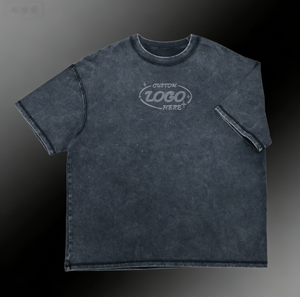 Camiseta de Hombre Personalizada, Estilo Hip Hop Vintage, Lavado Ácido, 100% Algodón, Bordada, 220g, Corte Holgado - Product Image 1