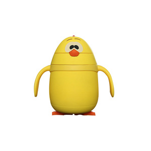 Nouvelle tasse en verre à double paroi avec poignée, motif poulet jaune mignon, avec couvercle à paille gradué, résistante à la chaleur, cadeau pour enfants, mug à eau - Product Image 4