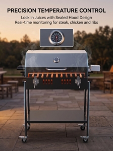Parrilla de Carbón Motorizada para Asar al Estilo Cipriota (Foukou) con 11 Brochetas, para Uso Comercial en Tiendas de Barbacoa - Product Image 2